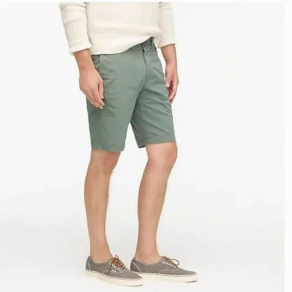 NEW J. Crew Men's 10.5" Stretch Chino Flat Front Shorts Sold Out Color Green 34" - Picture 4 of 10